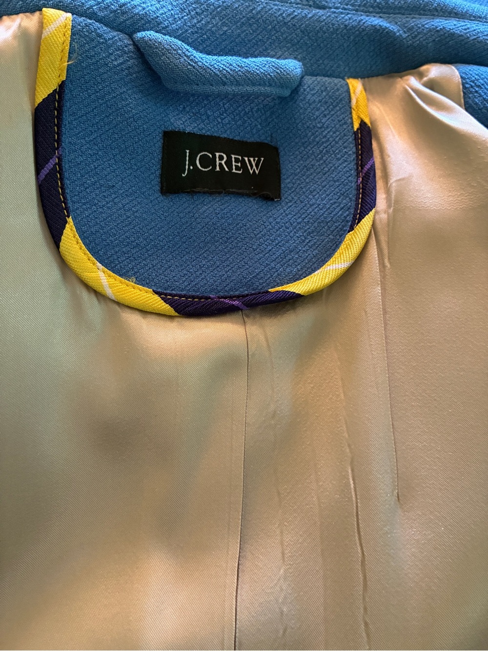 J. Crew tailored sky blue coat size 6/S - Picture 7 of 9
